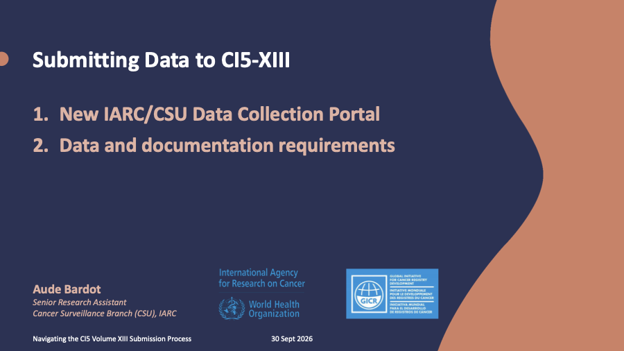 First slide: Submitting Data to CI5-XIII